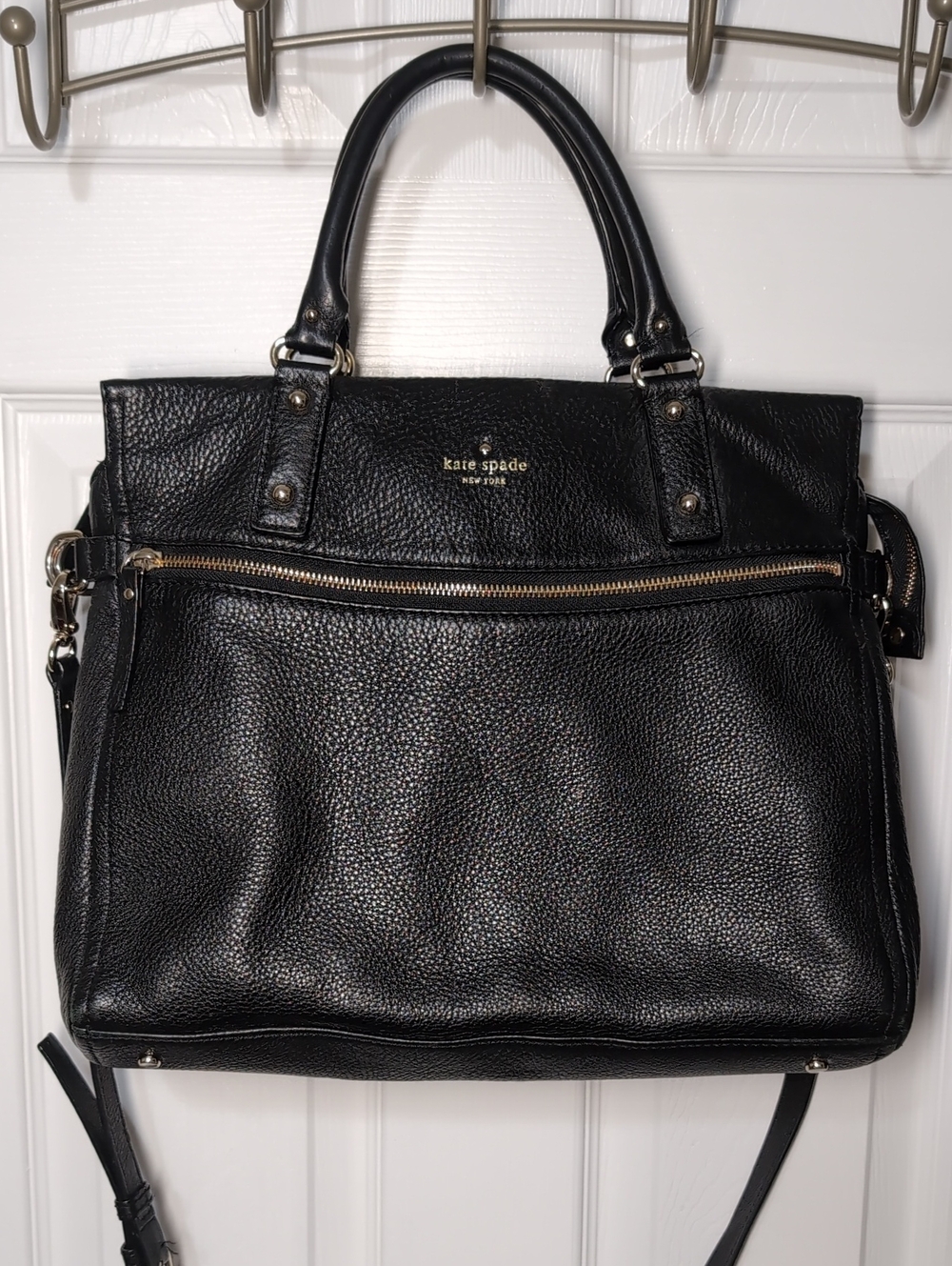 Kate Spade Cobble Hill Little Murphy Satchel Black Pebbled Leather Shoulder Bag